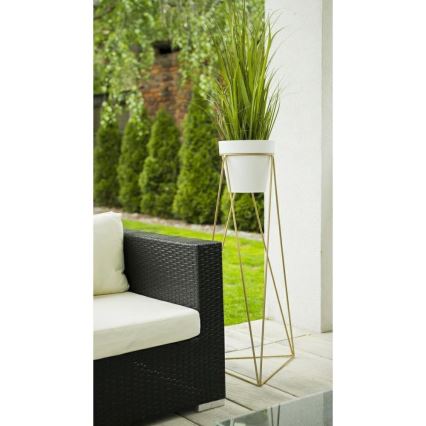 Blomkruka stativ TRIANGL 90x50 cm guld