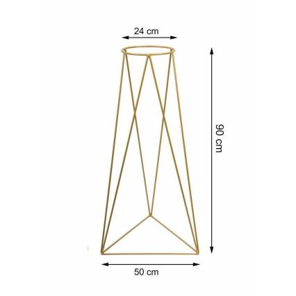 Blomkruka stativ TRIANGL 90x50 cm guld