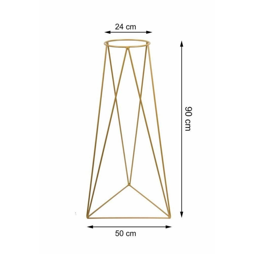 Blomkruka stativ TRIANGL 90x50 cm guld