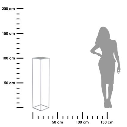 Blomställ 100x24 cm grå