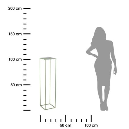 Blomställ 100x24 cm mörkgrön
