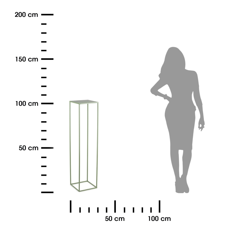 Blomställ 100x24 cm mörkgrön
