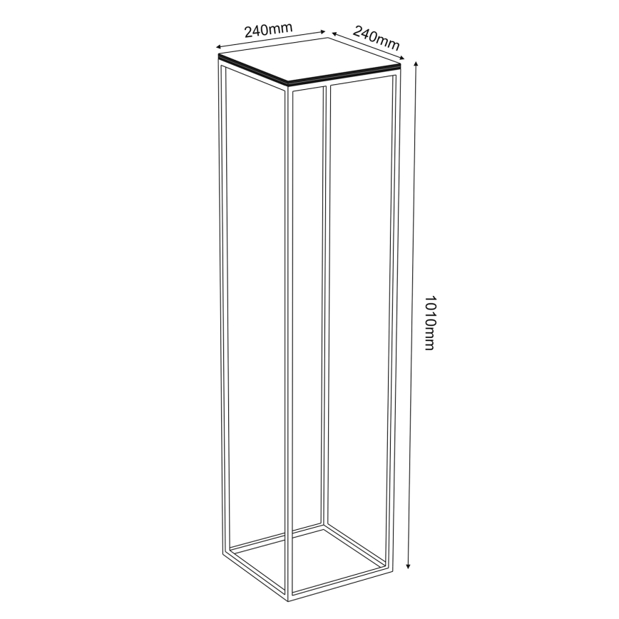Blomställ 100x24 cm svart