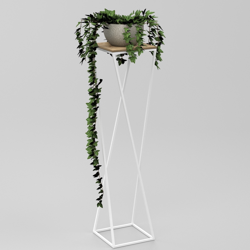 Blomställ 100x24 cm vit