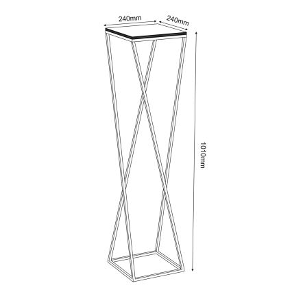 Blomställ 100x24 cm vit