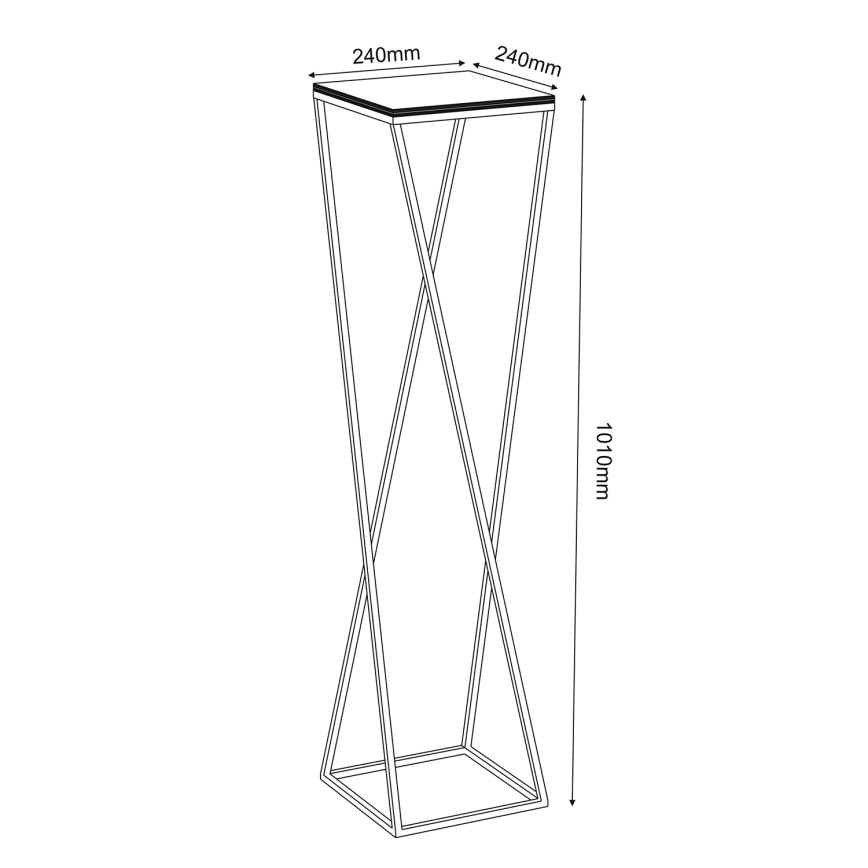 Blomställ 100x24 cm vit