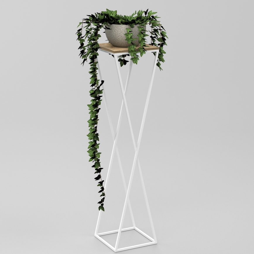 Blomställ 100x24 cm vit