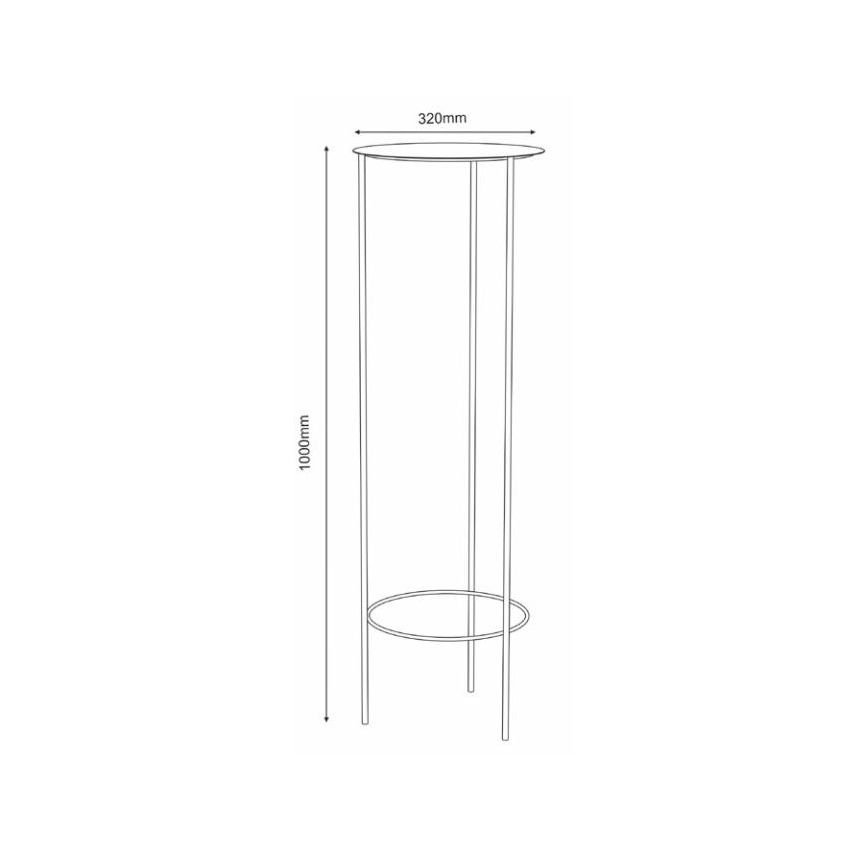 Blomställ 100x32 cm svart