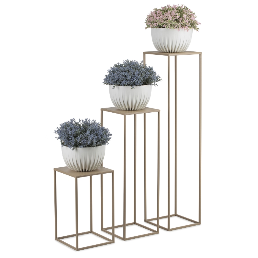 Blomställ 40x24 cm beige