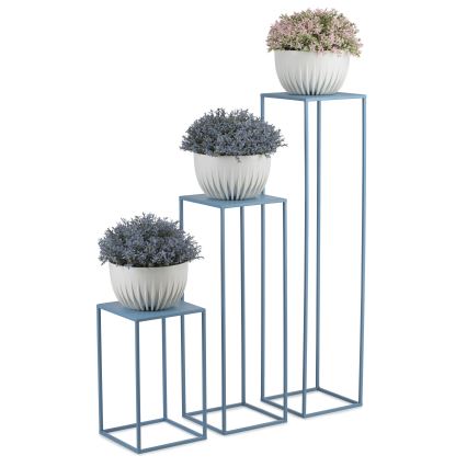 Blomställ 40x24 cm blå