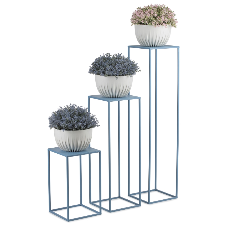 Blomställ 40x24 cm blå