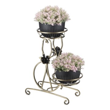 Blomställ 64x54 cm guld