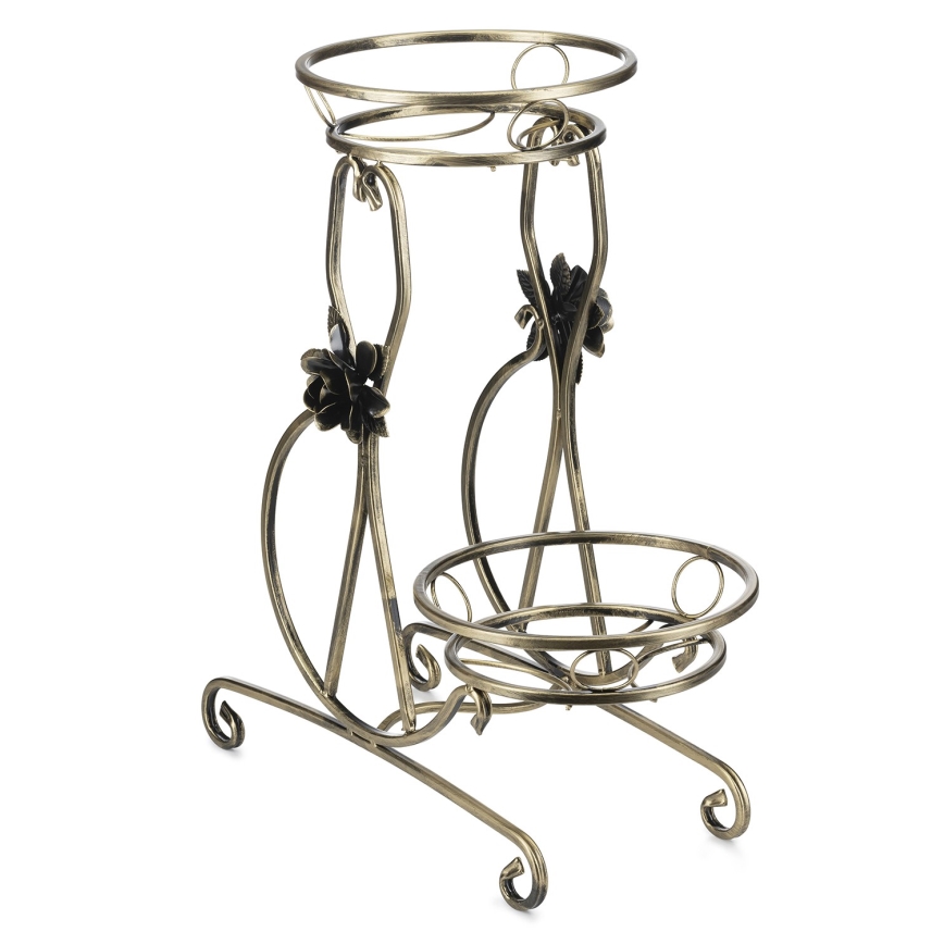 Blomställ 64x54 cm guld