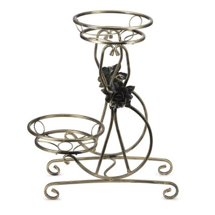 Blomställ 64x54 cm guld