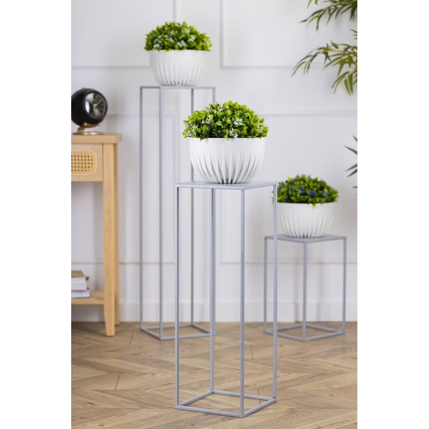 Blomställ 70x24 cm grå