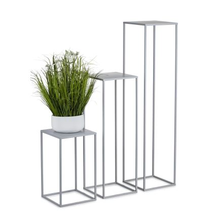 Blomställ 70x24 cm grå