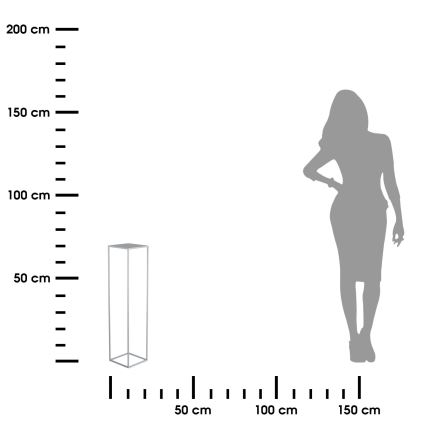 Blomställ 70x24 cm grå