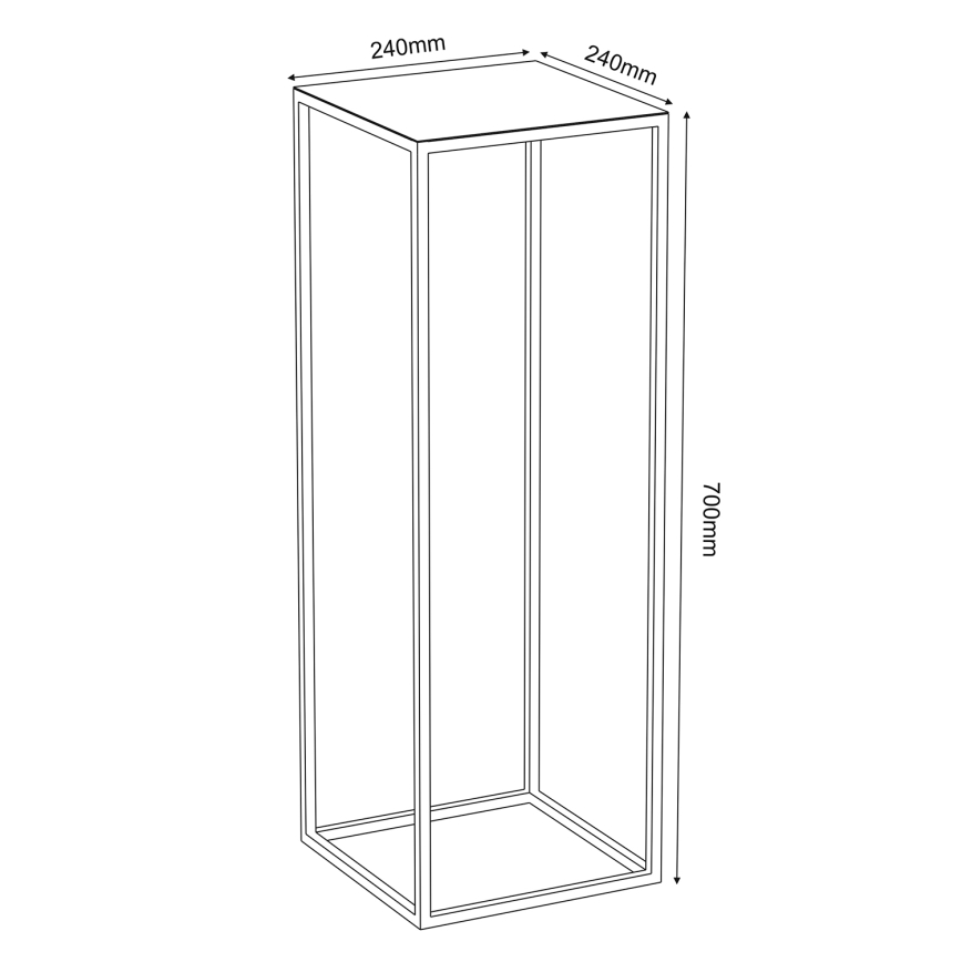 Blomställ 70x24 cm svart