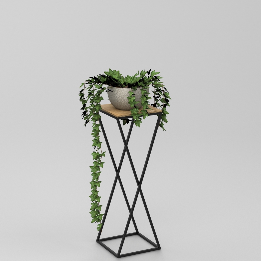 Blomställ 70x24 cm svart