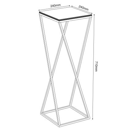 Blomställ 70x24 cm vit