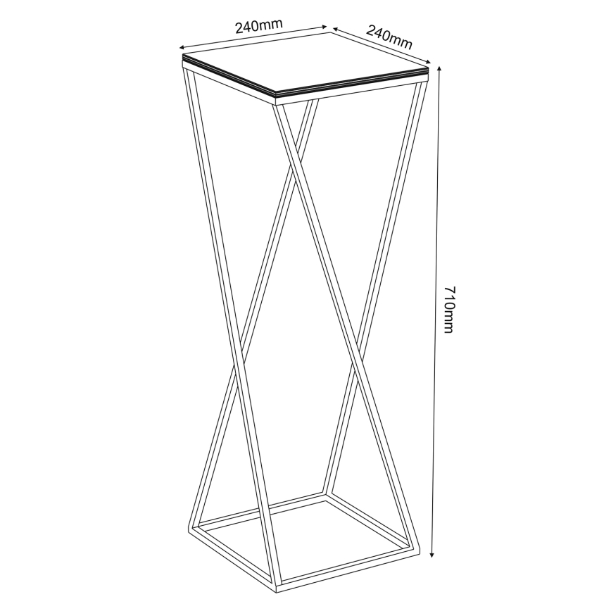 Blomställ 70x24 cm vit