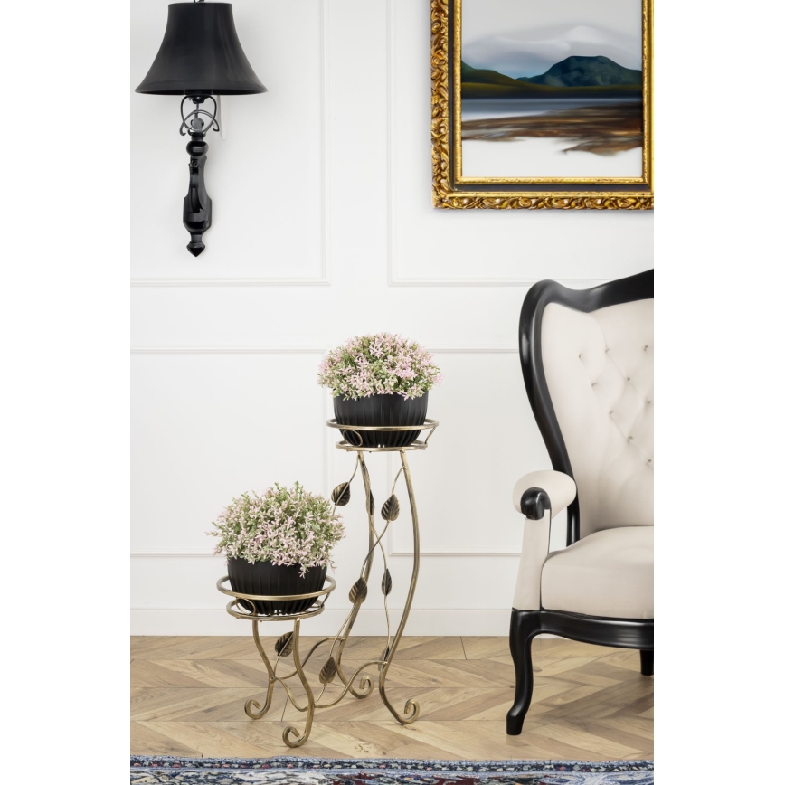 Blomställ 70x50 cm guld