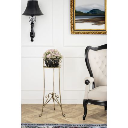 Blomställ 88x28 cm guld