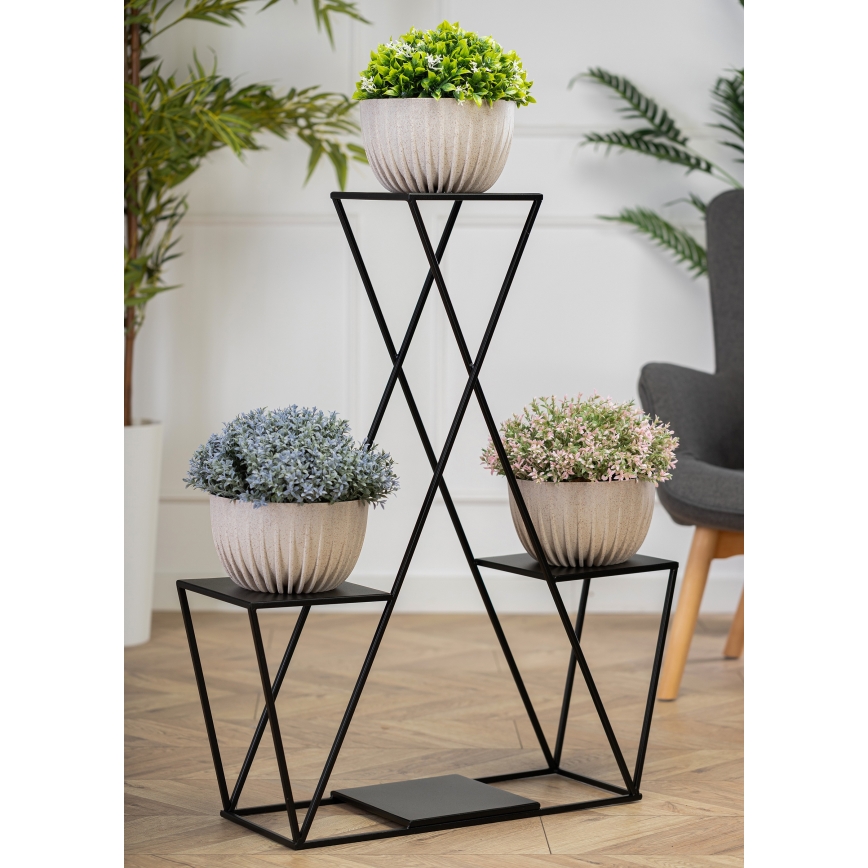 Blomställ 95x78 cm svart