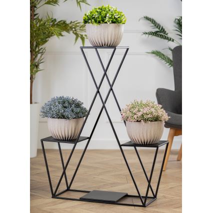 Blomställ 95x78 cm svart