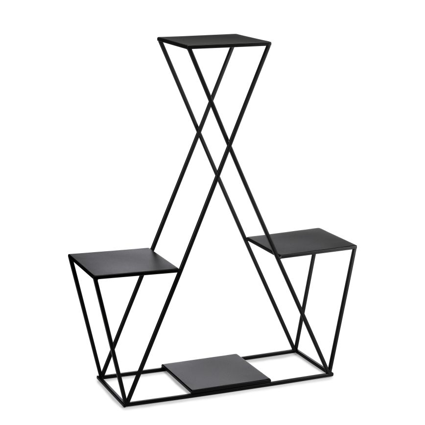 Blomställ 95x78 cm svart