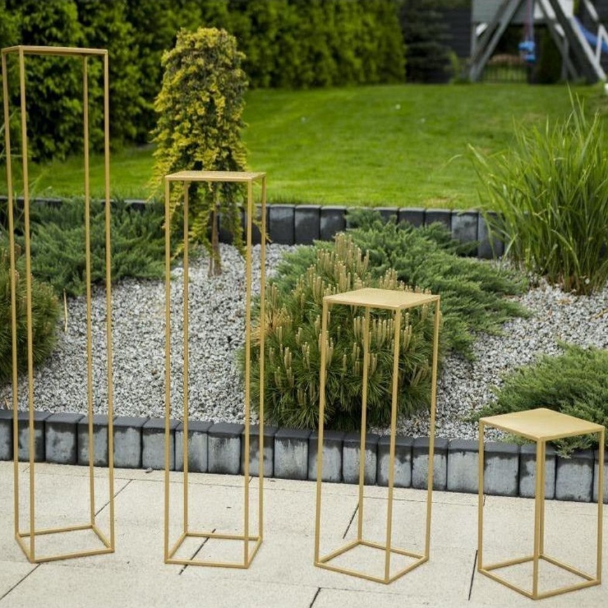 Blomsterställ 100x24 cm guld