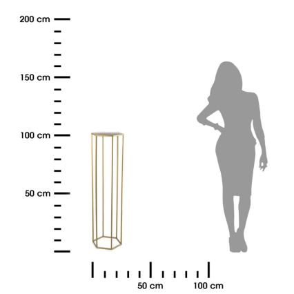 Blomsterställ 100x24 cm guld