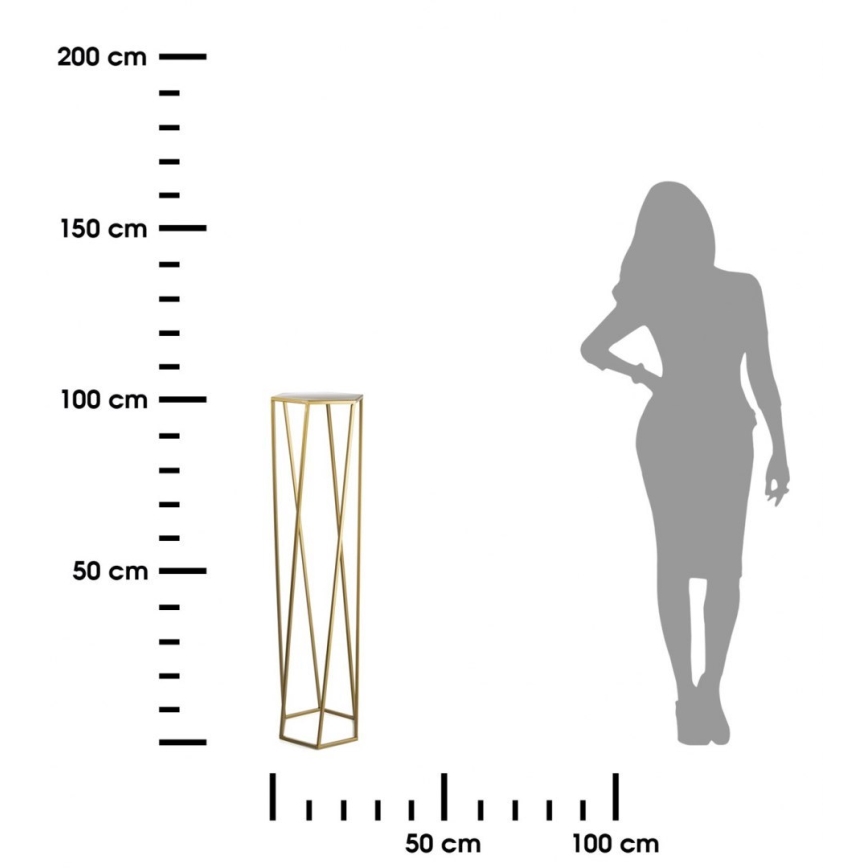 Blomsterställ 100x24 cm guld
