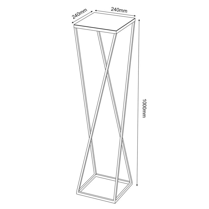 Blomsterställ 100x24 cm guld