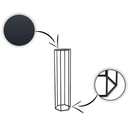 Blomsterställ 100x24 cm svart