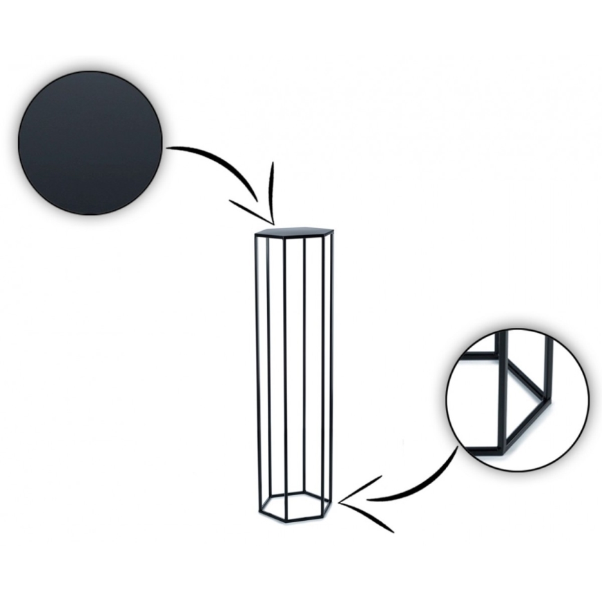 Blomsterställ 100x24 cm svart