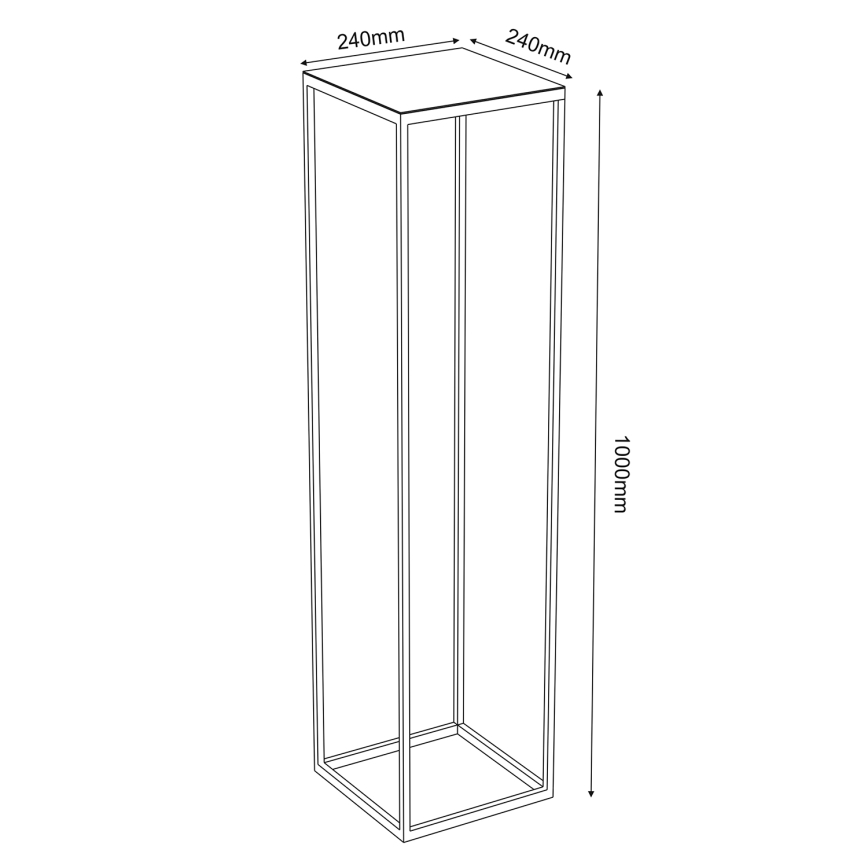 Blomsterställ 100x24 cm svart