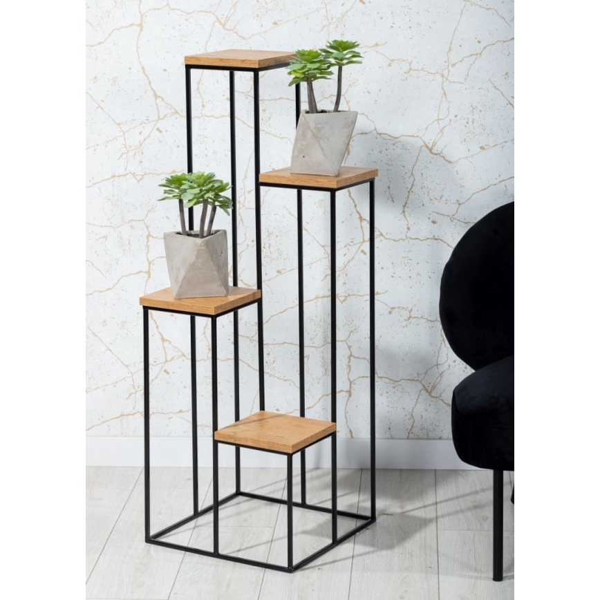 Blomsterställ 110x40 cm svart/brun