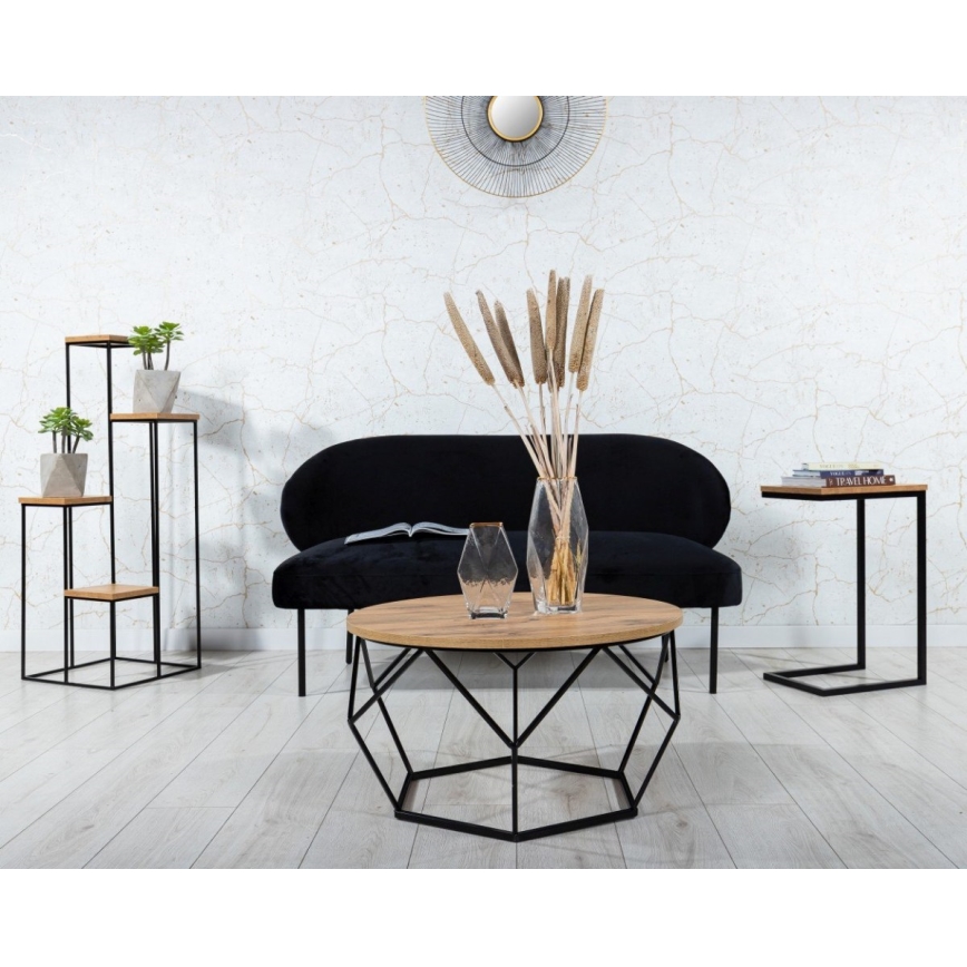 Blomsterställ 110x40 cm svart/brun