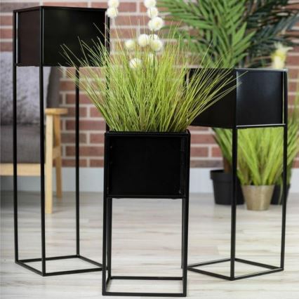 Blomsterställ 50x24 cm svart