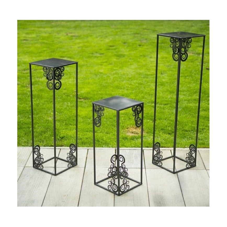 Blomsterställ 60x24 cm svart