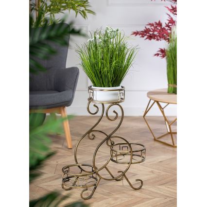 Blomsterställ 64x60 cm guld