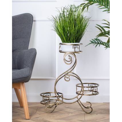 Blomsterställ 64x60 cm guld