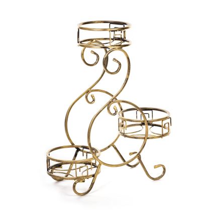 Blomsterställ 64x60 cm guld