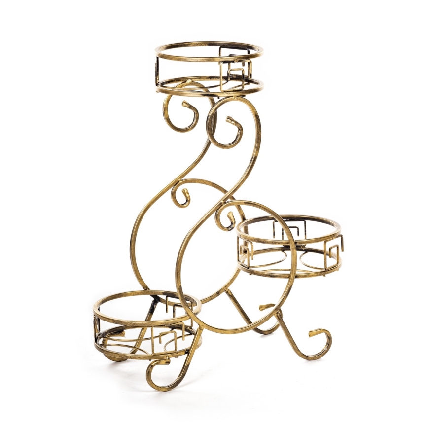 Blomsterställ 64x60 cm guld