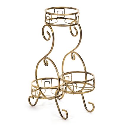 Blomsterställ 64x60 cm guld