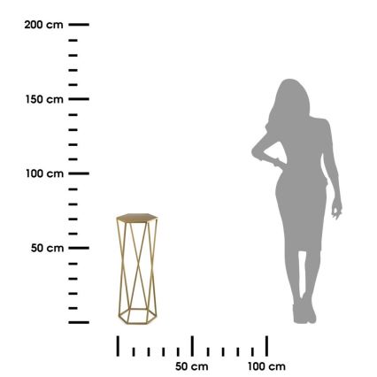 Blomsterställ 70x24 cm guld