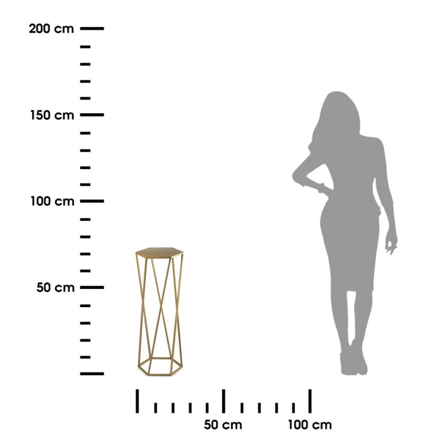 Blomsterställ 70x24 cm guld