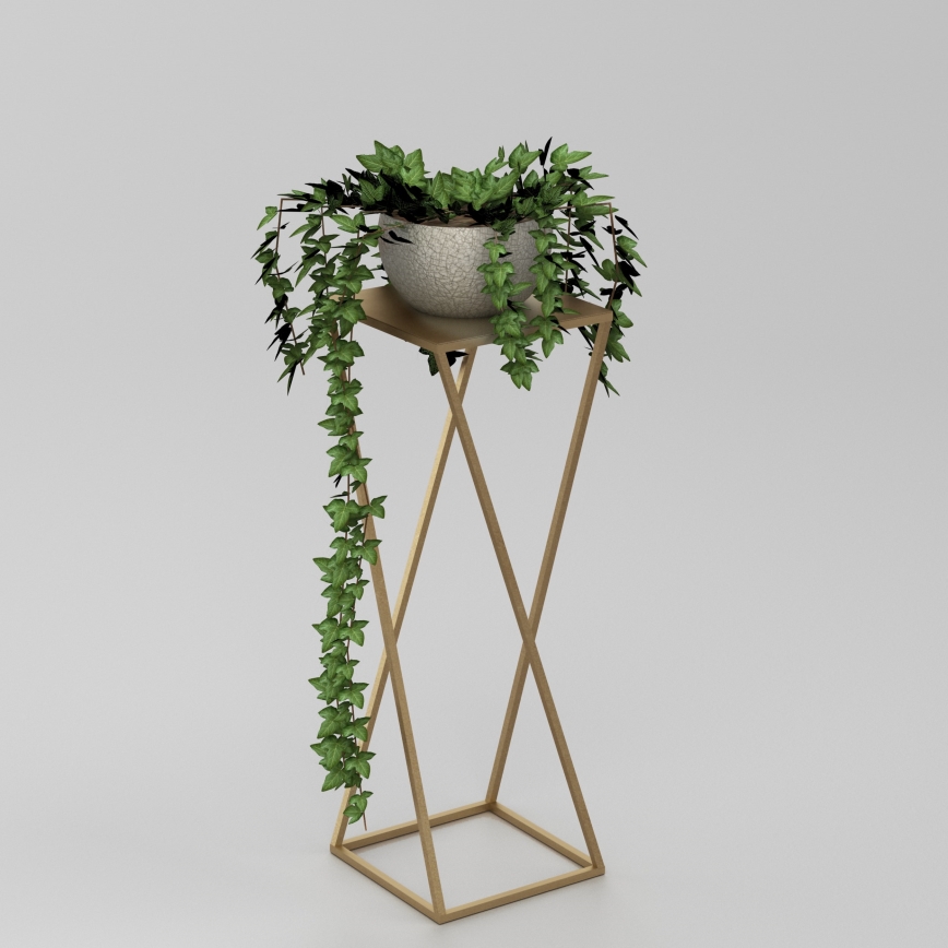 Blomsterställ 70x24 cm guld