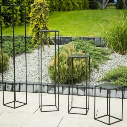 Blomsterställ 70x24 cm svart